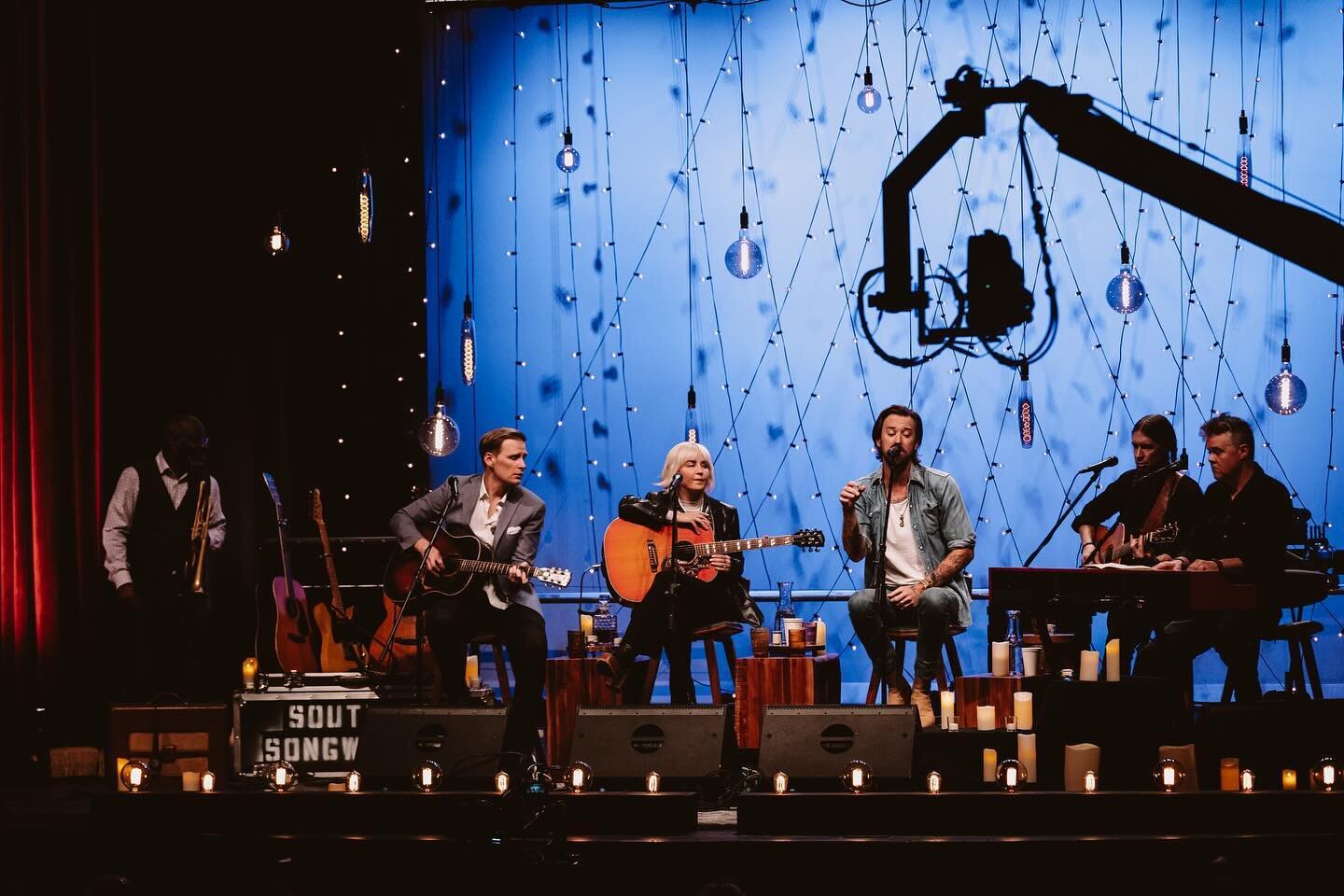 LAST NIGHT.  Southern Songwriters w/ PD TV Taping #3. 

Honestly I do not know what to say besides thank you&hellip; thank you to my incredibly kind, talented &amp; giving friends @iammaggierose @charleskelley &amp; @gabedixon for joining me&hellip;.