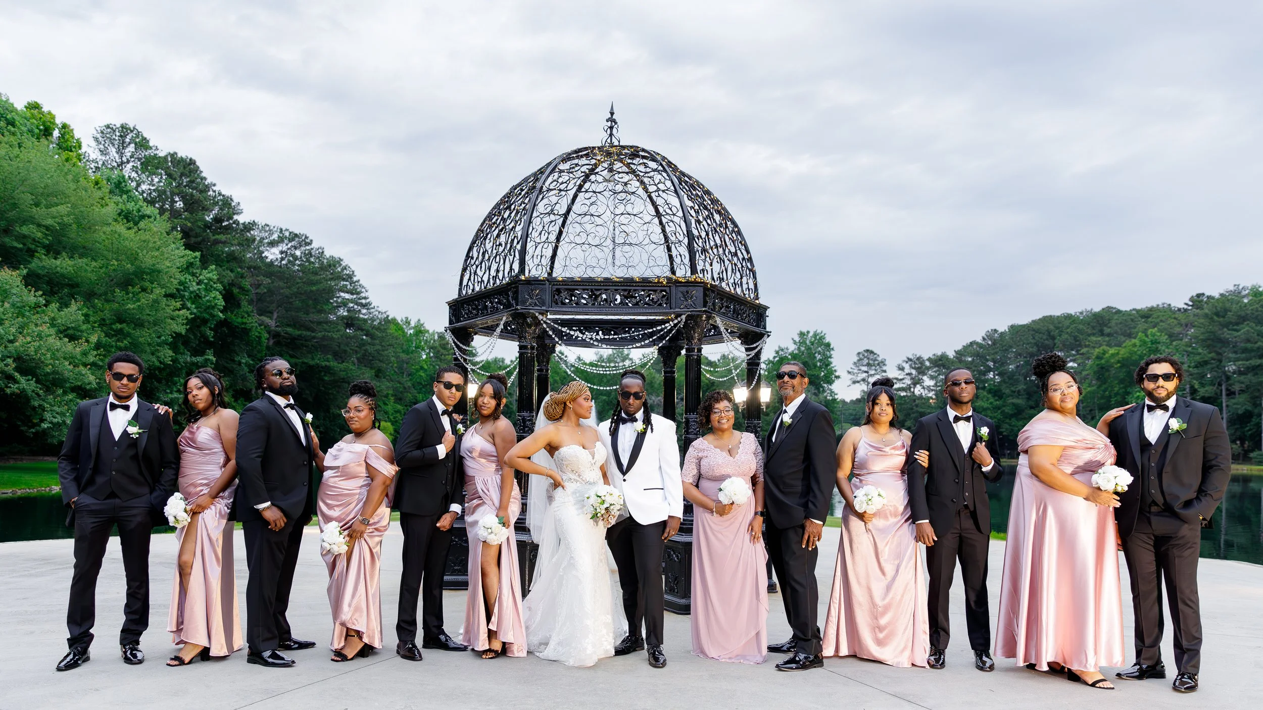 Pristine Lakeside Chapel Wedding Photography