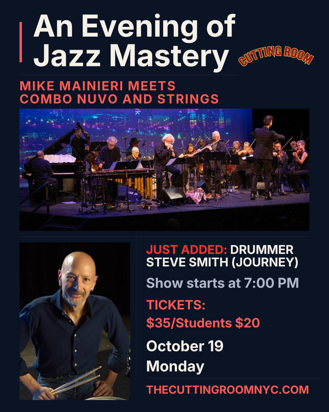 One Night Only: Jazz Legend Mike Mainieri Live at The Cutting Room!