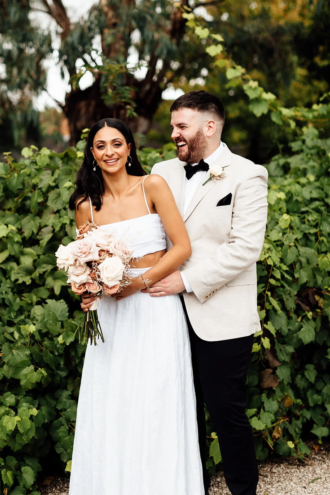 Bride & Groom at Emu Bottom Homestead