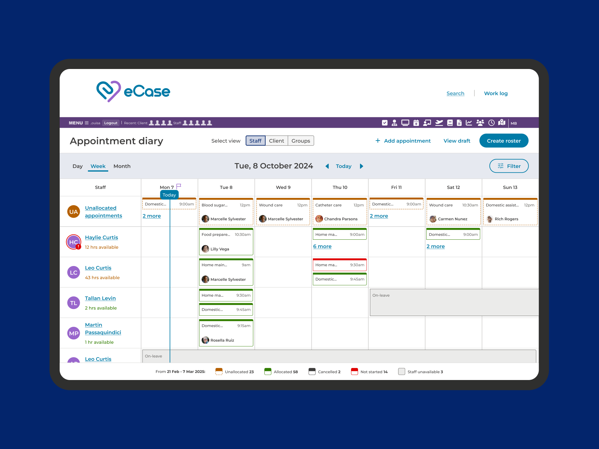 Seamless workflow for scheduling