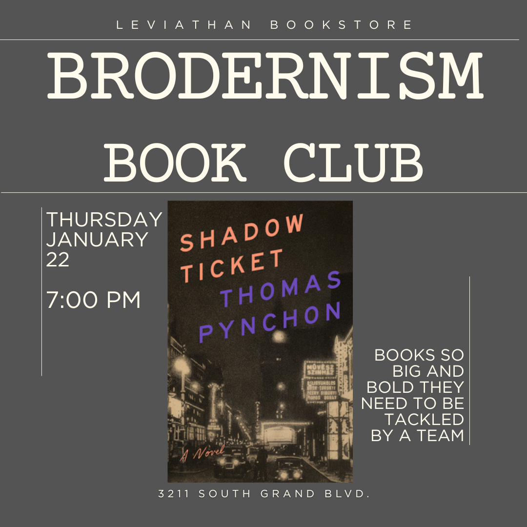 Brodernism Book Club: Shadow Ticket