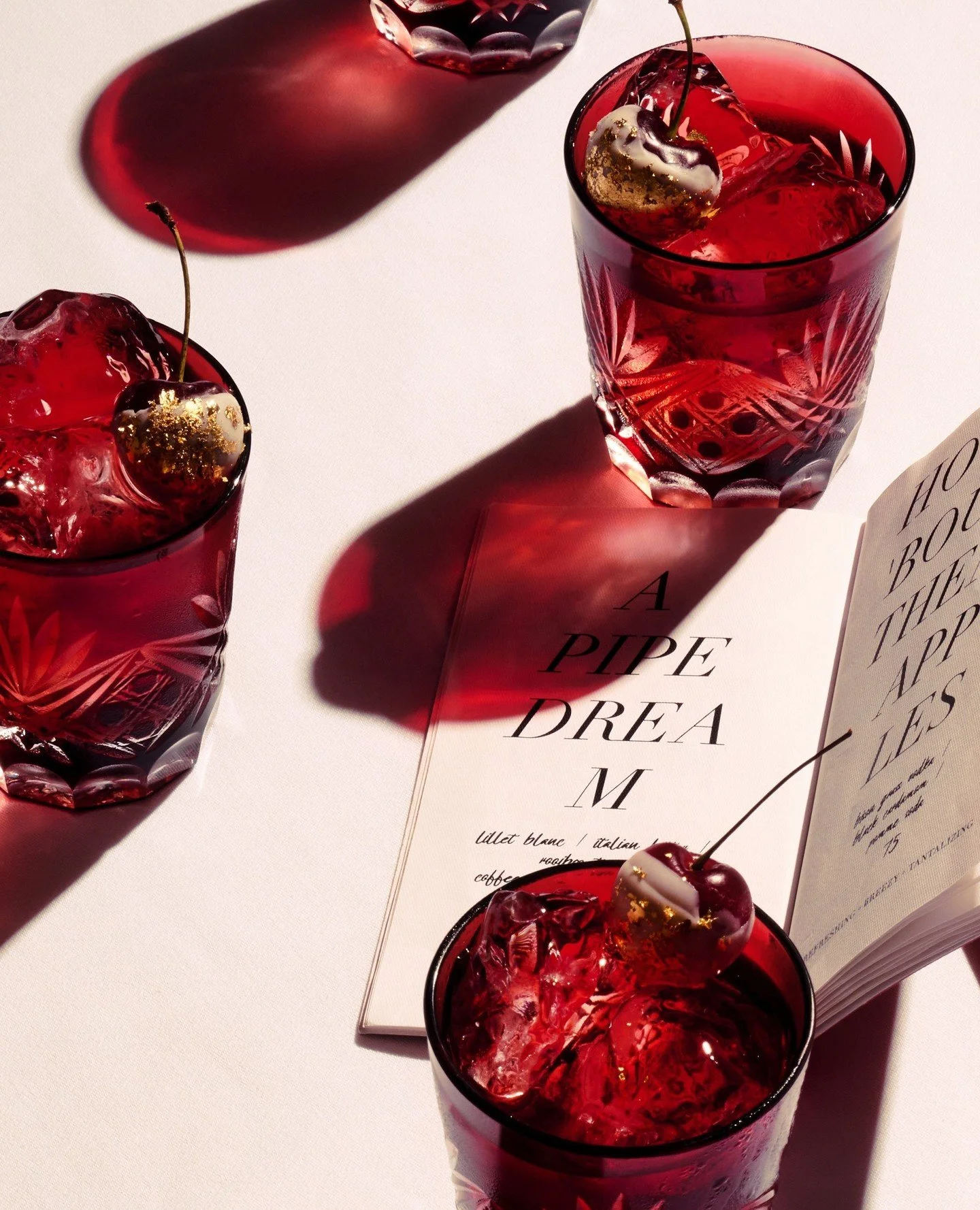 Exit reality, enter delicious fantasy. A Pipe Dream. Lillet Blanc, coffee bitters, rooibos tea, red cherry, and carbonated wild berry.⁠
⁠
#apipedream #perlagebar #perlage⁠