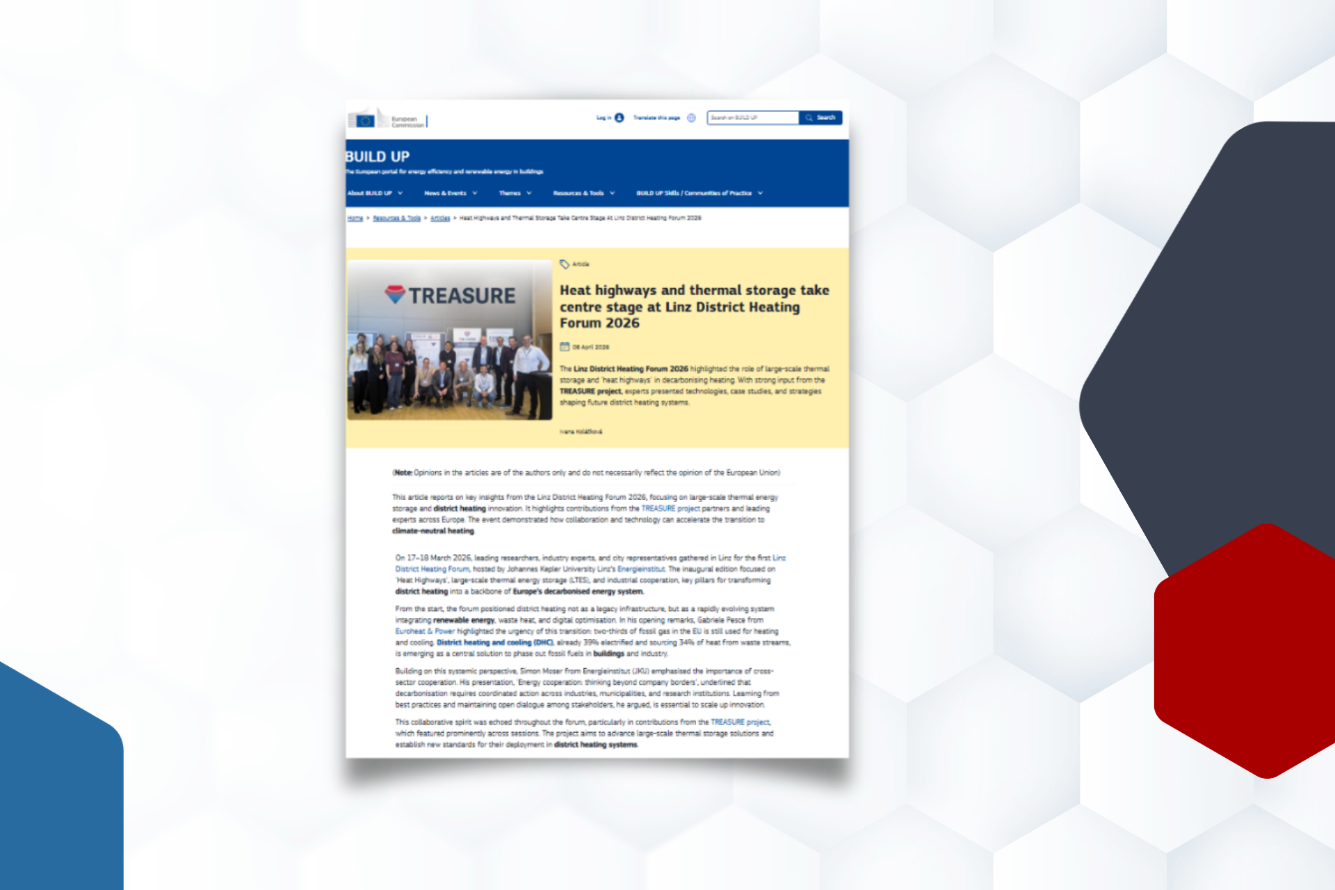 TREASURE Article Published on BUILD UP Platform