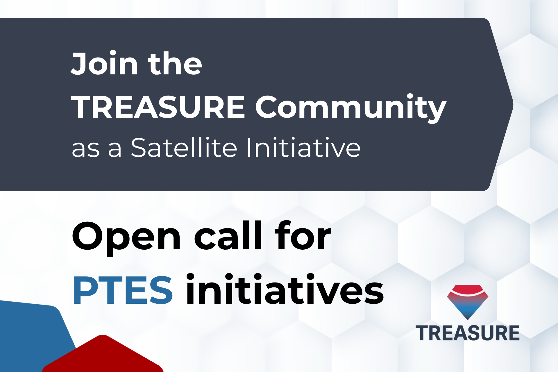 Join the TREASURE Community as a Satellite Initiative