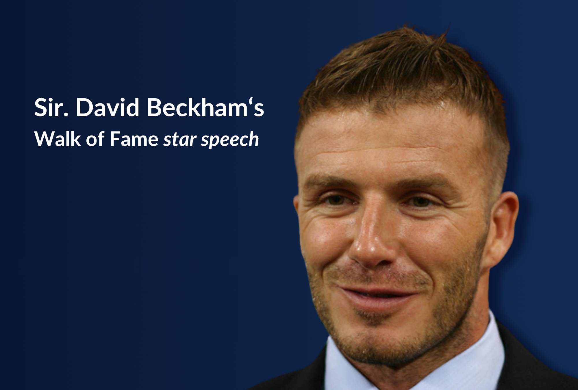 A star speech with&nbsp;authenticity