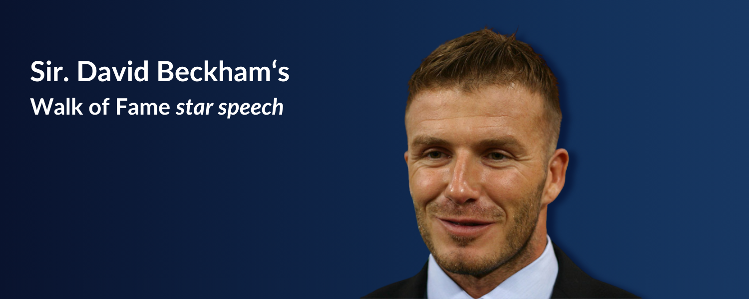 David Beckham Speech