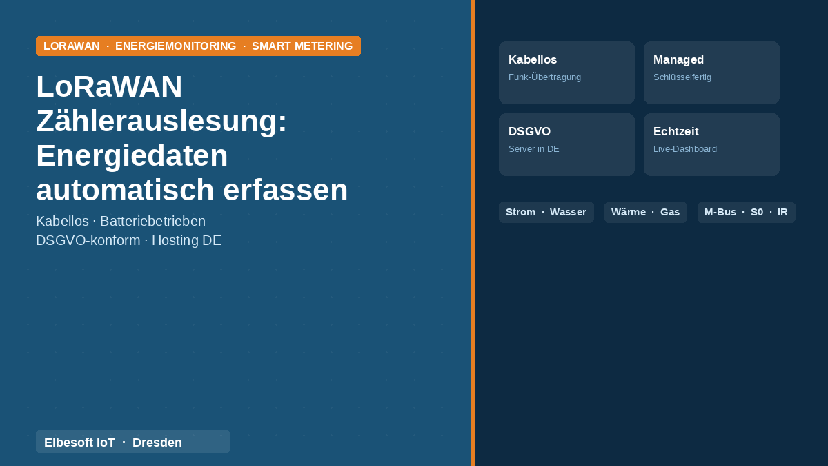 LoRaWAN Zählerauslesung: Energiedaten automatisch erfassen und auswerten