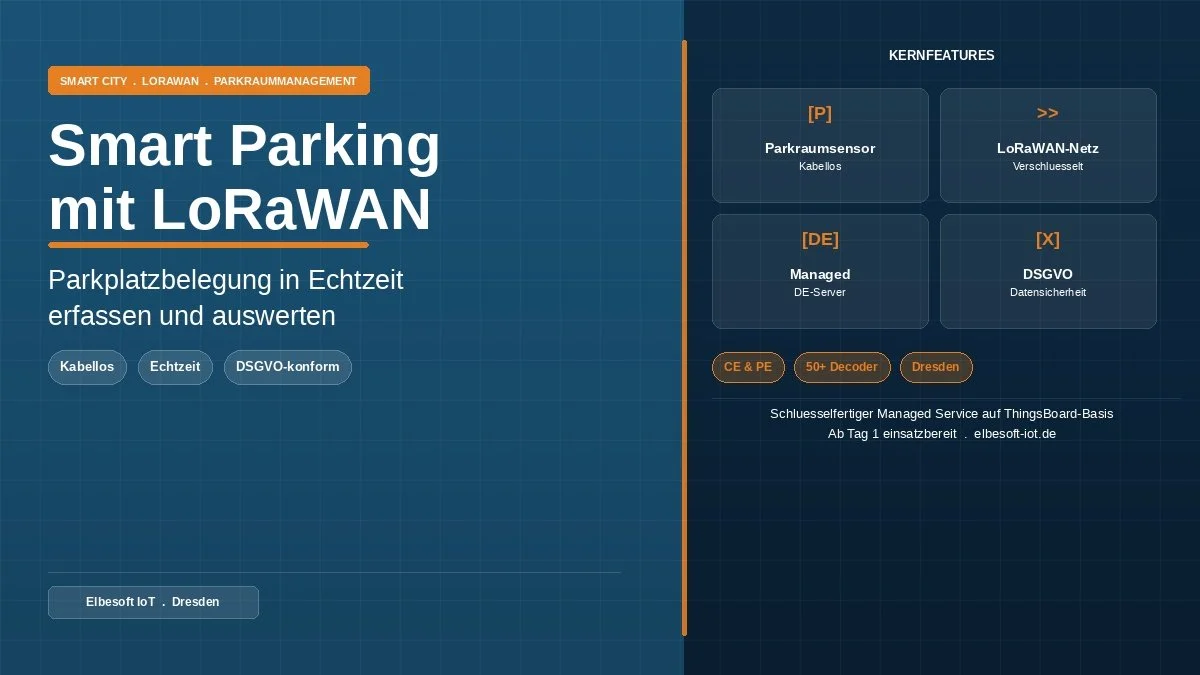 Smart Parking mit LoRaWAN: Parkplatzbelegung in Echtzeit erfassen