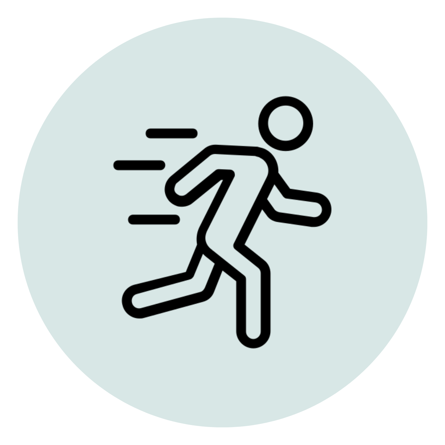 logo of a person running in action