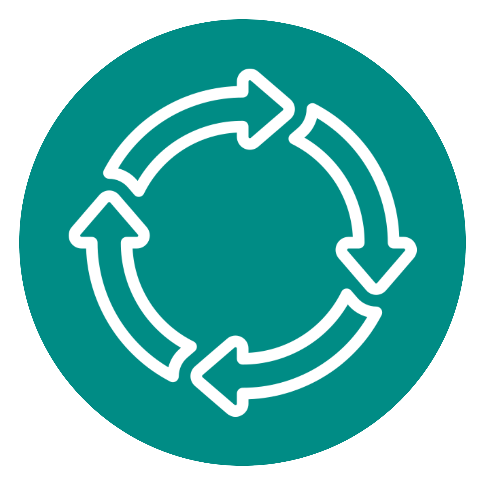 logo of arrows turning in circle