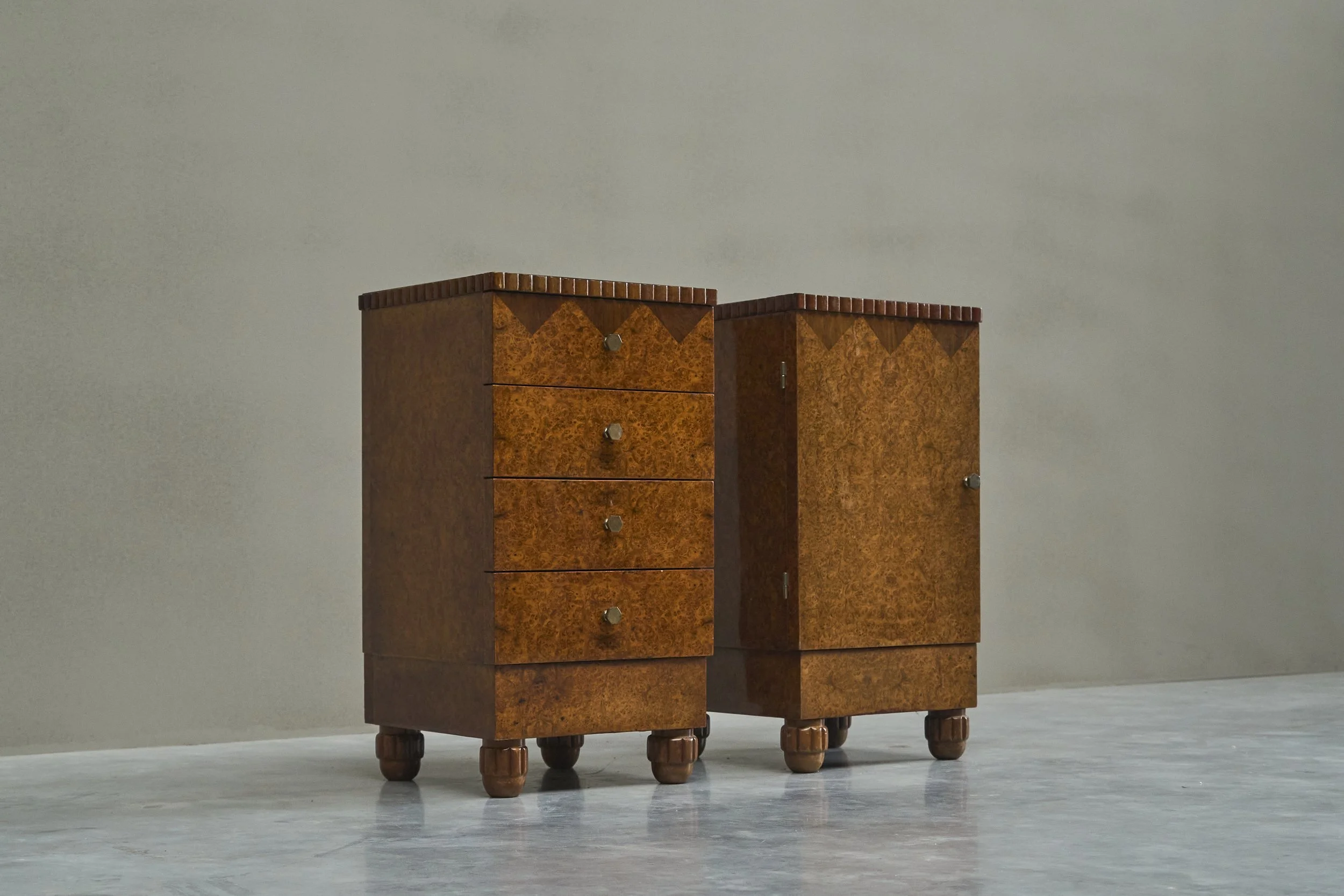 Exceptional Pair of Art Deco Cabinets