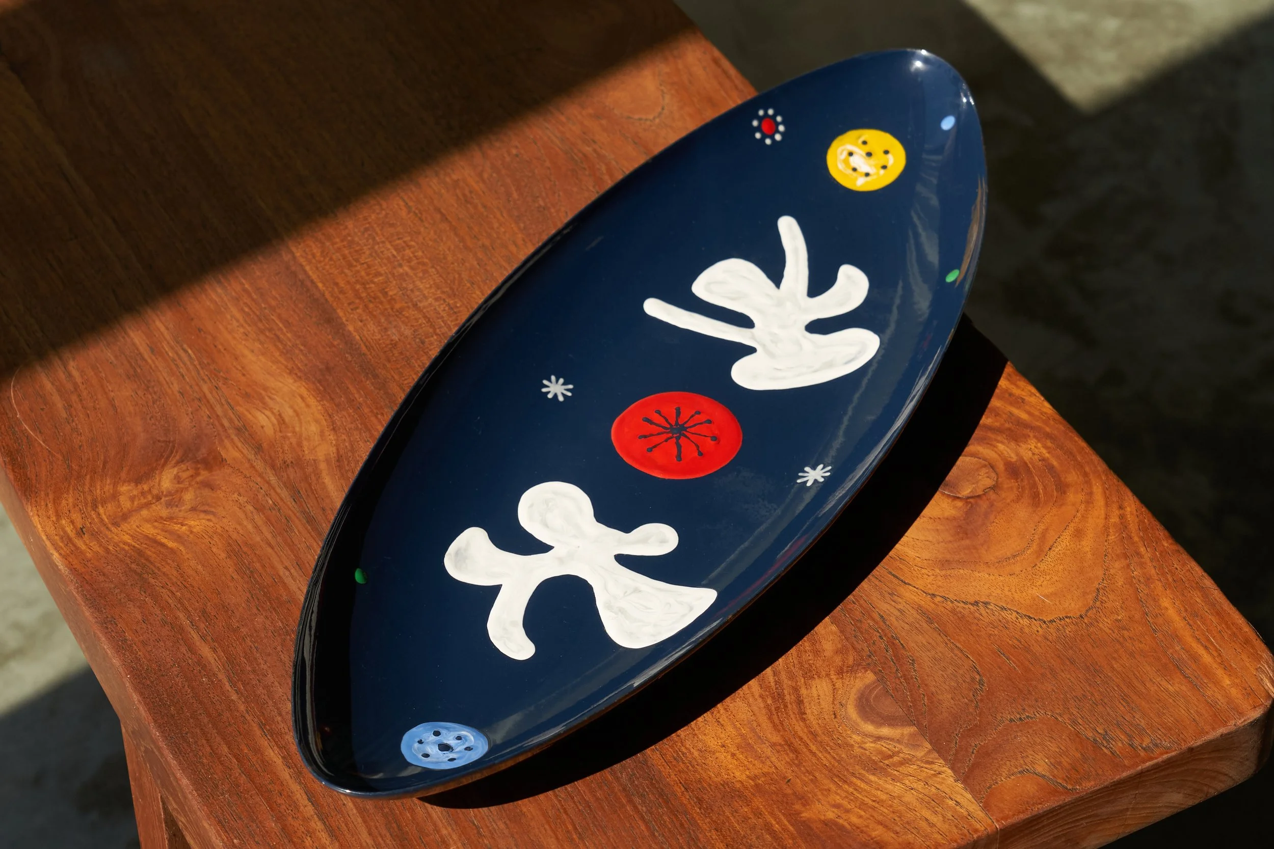 Jan Roëde CoBrA Inspired Centerpiece in Enameled Metal The Netherlands 1950s left front view total high