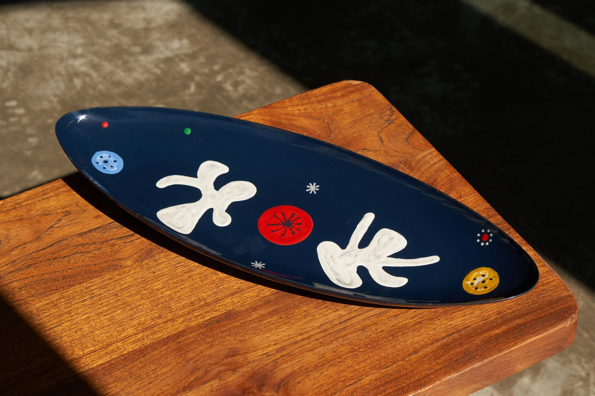 Jan Roëde CoBrA Inspired Centerpiece in Enameled Metal The Netherlands 1950s front right view total high