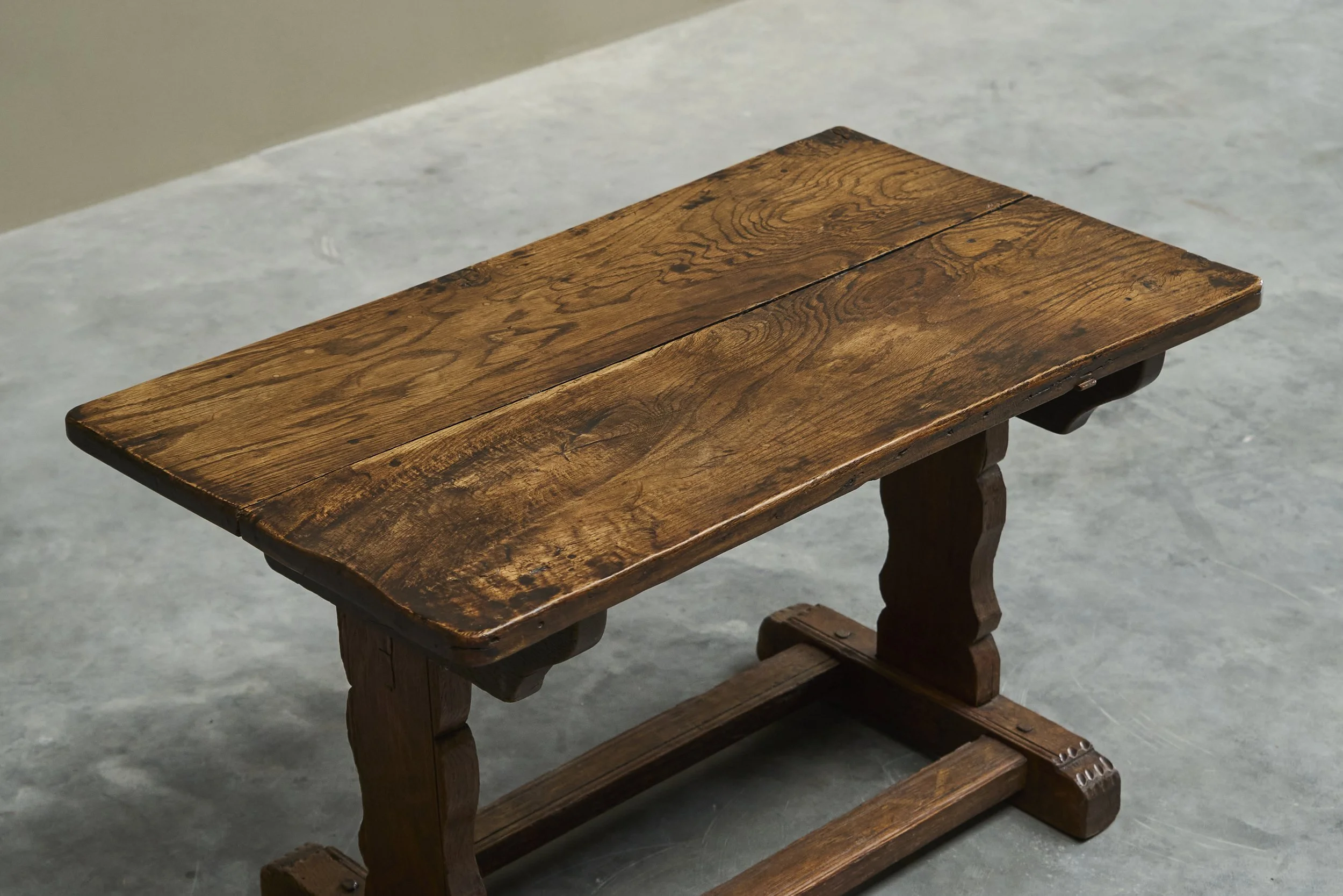 Antique Trestle Side Coffee Table 03.jpg