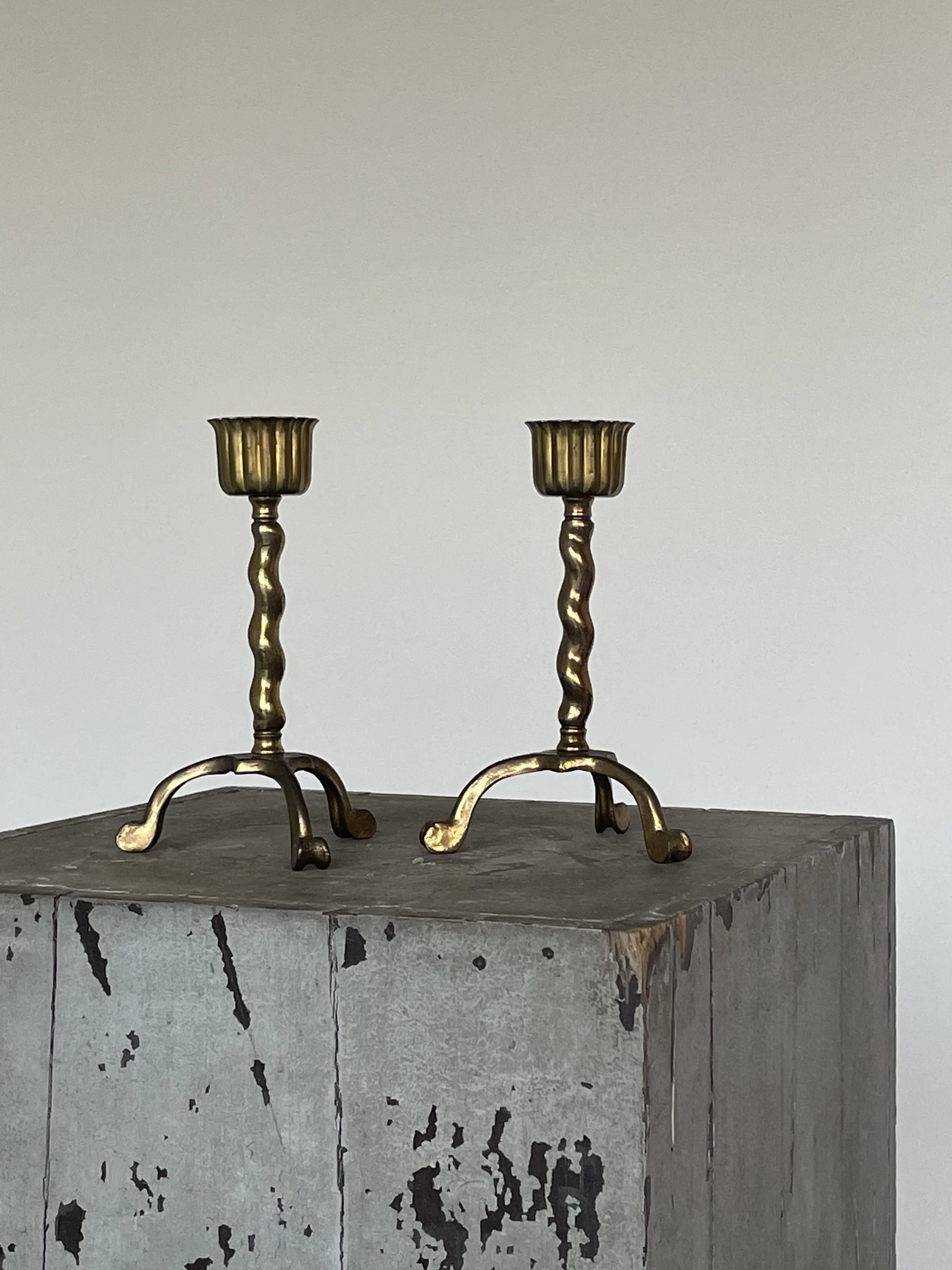 Set table lamps brass