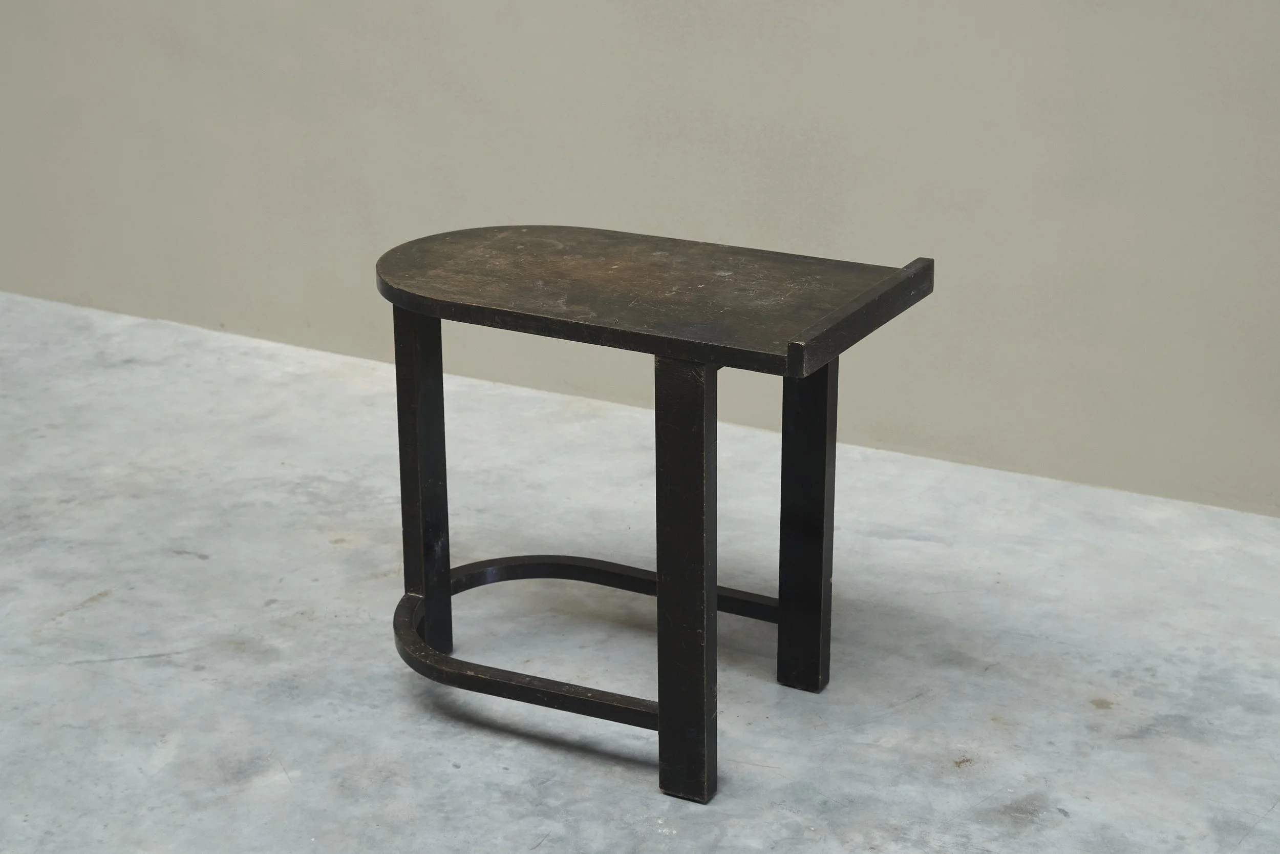 Rationalist Side or Occasional Table in Ebonized Oak 1930s