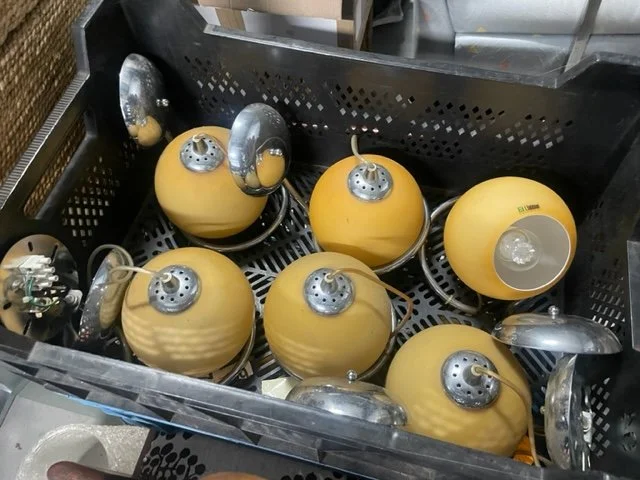 Set 6 Sconces F. Fabbian 1980s + pendants