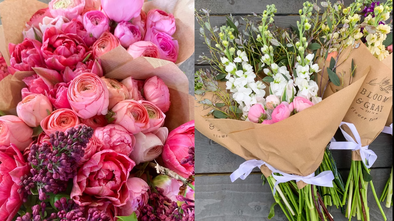 HOW I WRAP BOUQUETS IN PAPER  KRAFT / BROWN PAPER BOUQUET