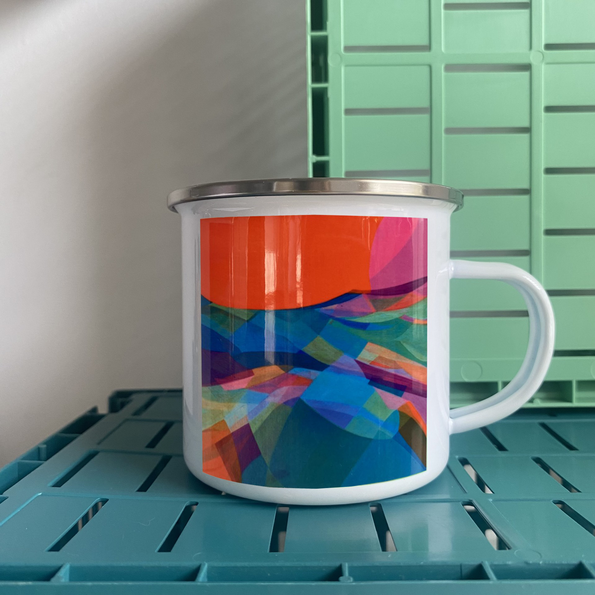 10oz Enamel Mug - Septembers Burning Heart