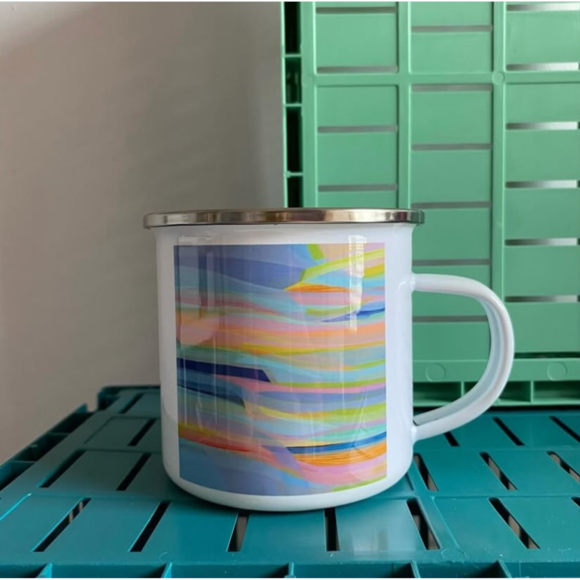 10oz Enamel Mug - Come, let's watch the sunset
