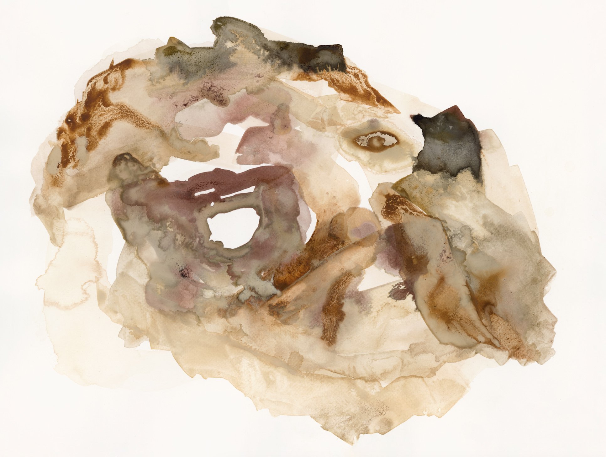Feyot, 2020, 45/30 cm, ink and pigment on paper: Domaine Du Castel- Polly vineyard
limestone, Harashim- biodynamic terra rossa
vineyard soil, Amit Toledo-Gamay 2019, Neot Smadar- Turtle mountain rusty nails