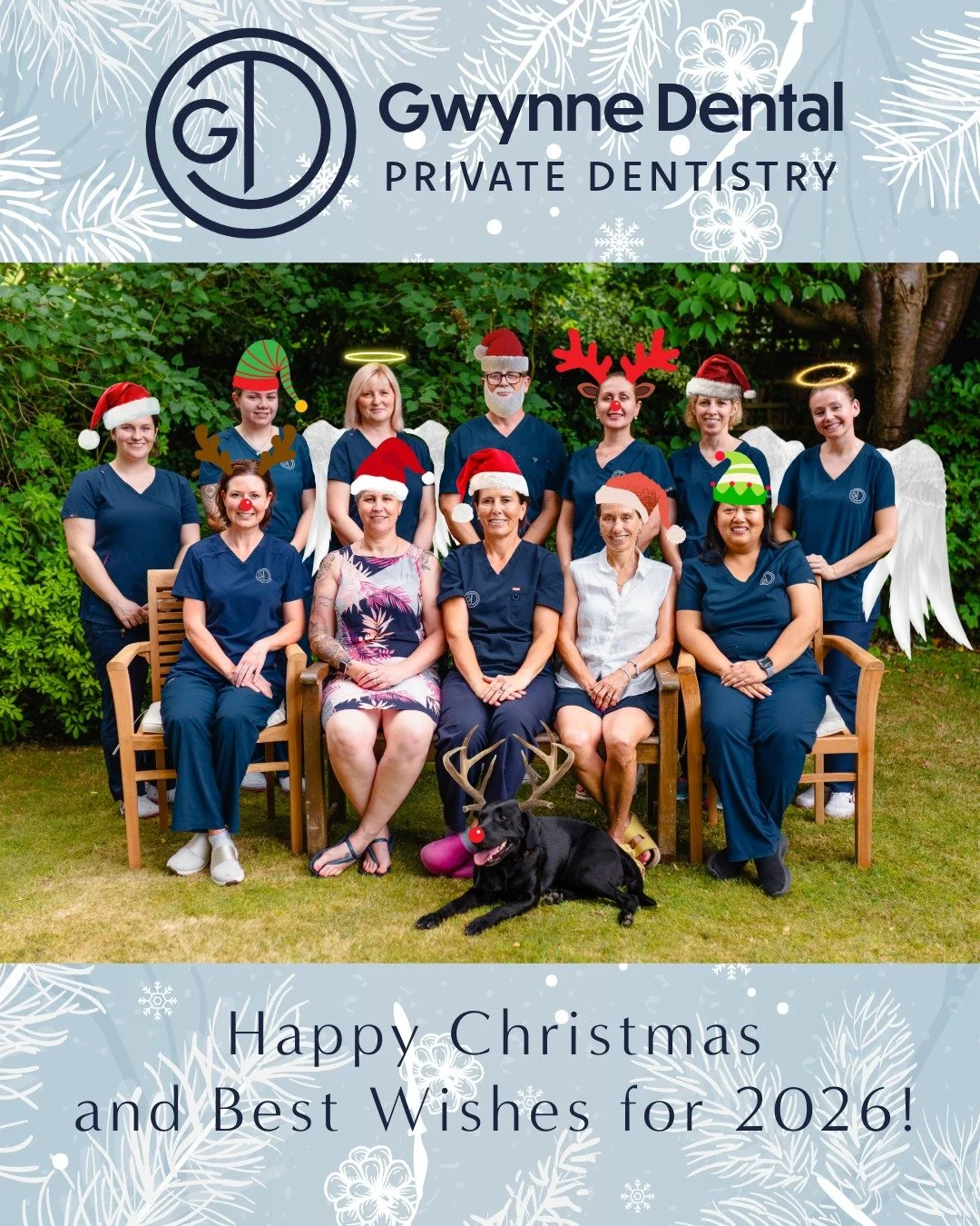 The Gwynne Dental Team would like to wish all of our patients a very Happy Christmas and best wishes for the New Year 2026!

The practice is closed from Tuesday 23rd December 2025 at 1pm and will re-open as normal on 2nd January 2026 at 9am. 

We loo