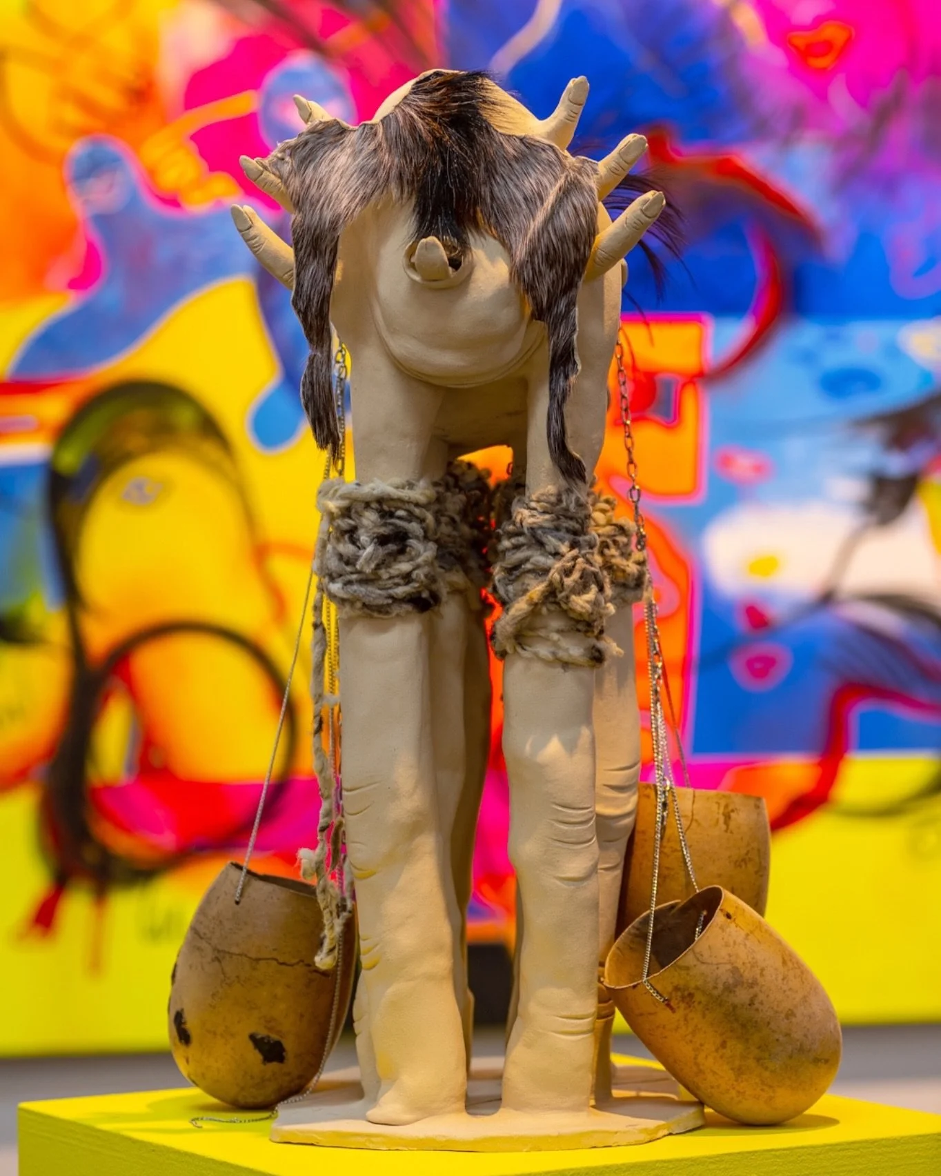 From the project "Mayinias Altar Series," Oma Esther is one of the 27 sculptures created to reflect on how women can be aware of their boundaries to prevent violence. Oma Esther is the beautiful human that raised generations, soft hands car