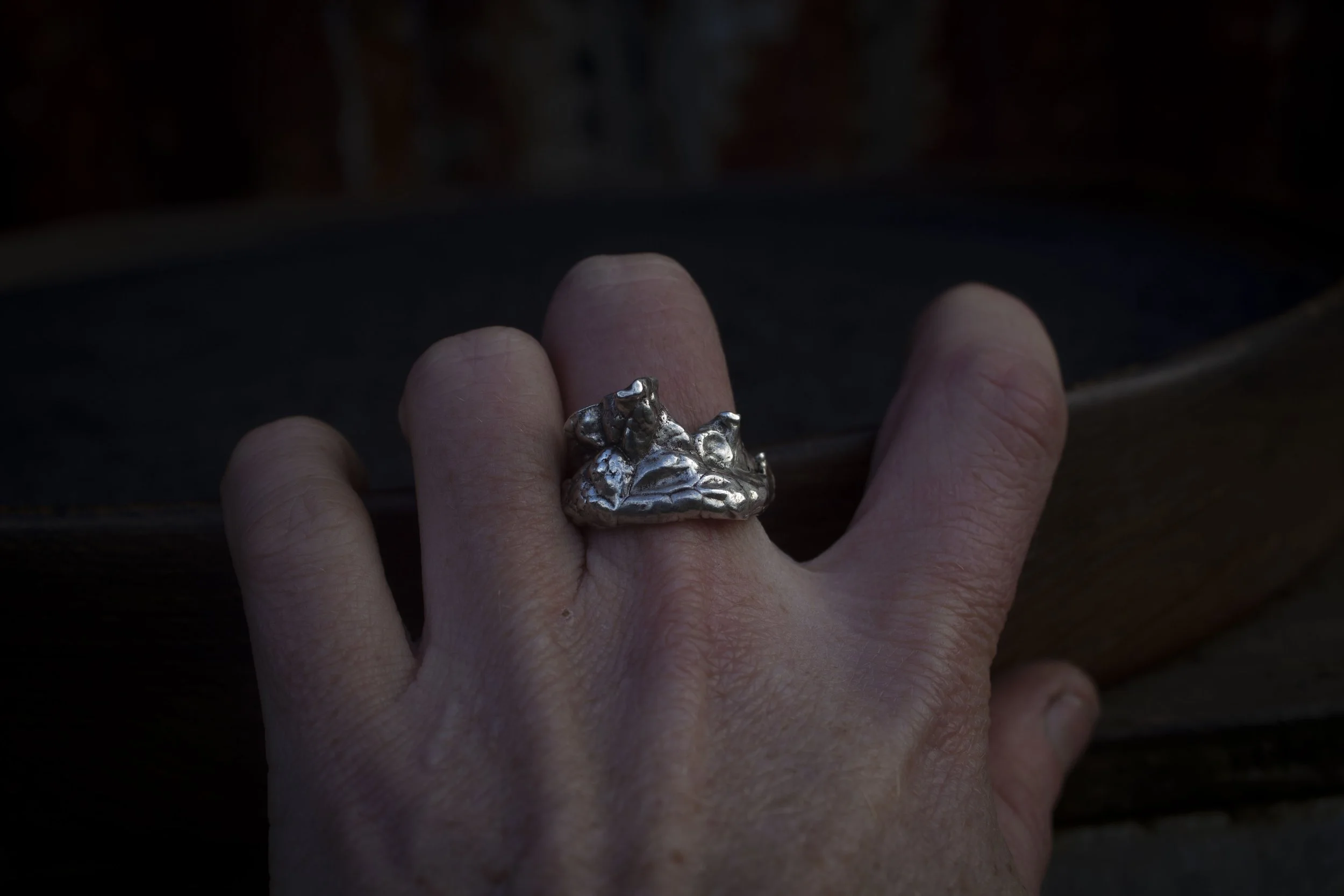 Kale Ring in Recycled Silver