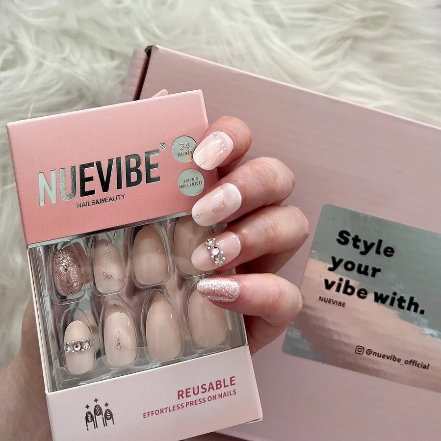 Nails on point with these Peony Pink pretties! 🌸💅 #NailGoals #PeonyPinkPerfection&rdquo; #nuevibenails #cutenails #pressonnails