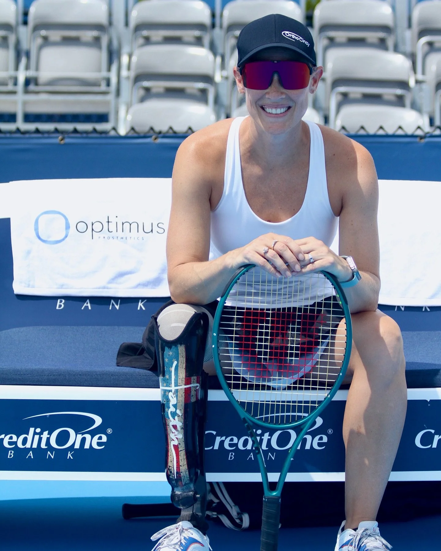 Last Thursday was a day to remember!

Our patient, @kendra.herber took the court at the Cincinnati Open for the para standing tennis exhibition matches and came away with wins in both singles and doubles.

She said that competing at a venue of this c