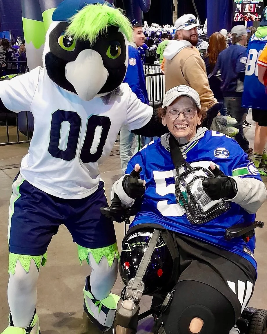 Some people have lucky jerseys, but for our patient, Sheri, it&rsquo;s her lucky leg.

We love creating custom sockets that reflect our patients&rsquo; interests and personalities. This Seahawks design seemed fitting to share today. 

While wearing h