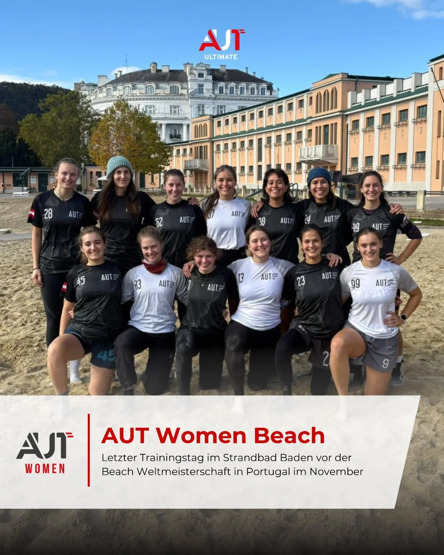 Letzter Trainingstag für das Beach Nationalteam der @autwomenultimate vor der Beach-Weltmeisterschaft @wfdf.wbuc in Portugal.🇵🇹
Ein großes Danke an das Strandbad Baden @badenbeiwienunserestadt für die einzigartige Möglichkeit,