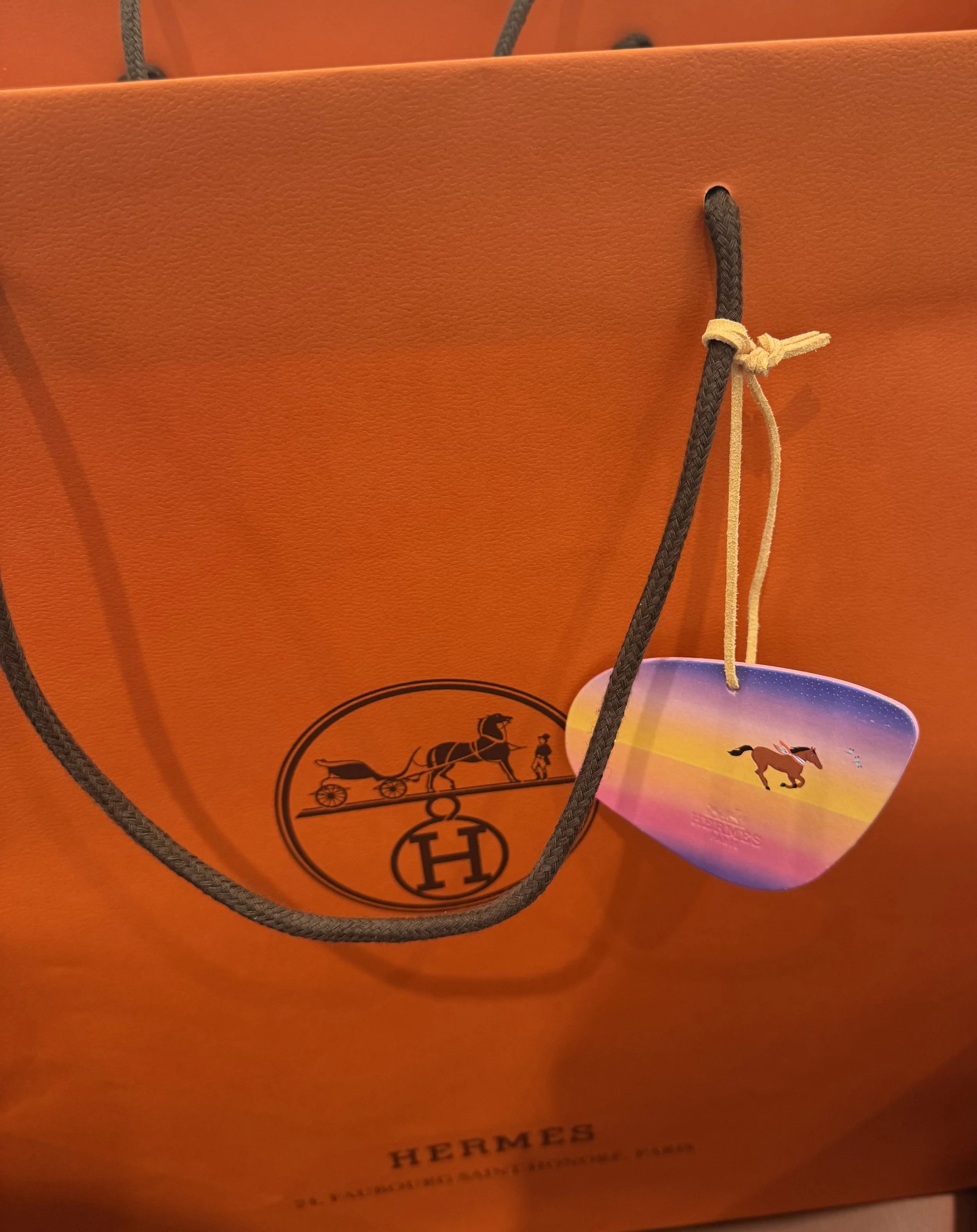 Hermès product with seasonal tag