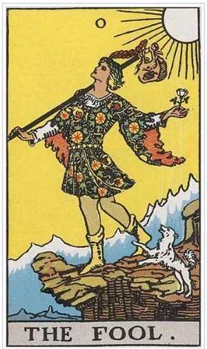 The Fool in the Major Arcana of tarot repesents the start of a journey