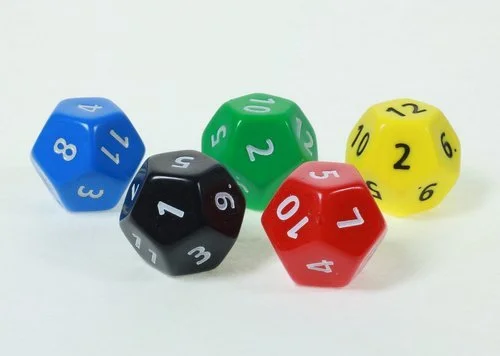 Dice with multiple faces are called polyhedral. They are commonly used for the dungeons and dragons game but are also used for divination purposes
