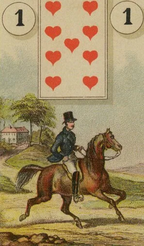 The rider in the lenormand deck