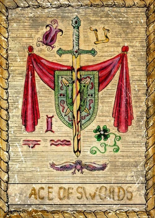 The ace of swords represents truth, clarity and power in the minor arcana in the tarot