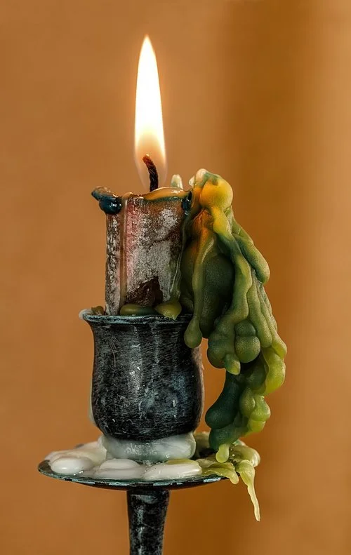 Candle wax scrying