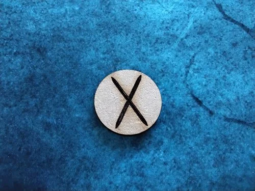 Gebo represents gift and is the rune of love and forgiveness of