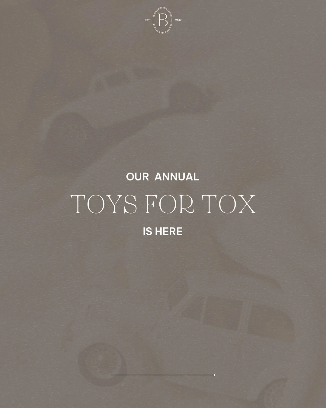 🎁 TOYS FOR TOX IS BACK 🎁

The season of giving is here and this is one of our favourite ways to give back to the community that&rsquo;s given us so much.

From now until our goal is reached, bring in a new, unwrapped toy or a bag of non-perishable 