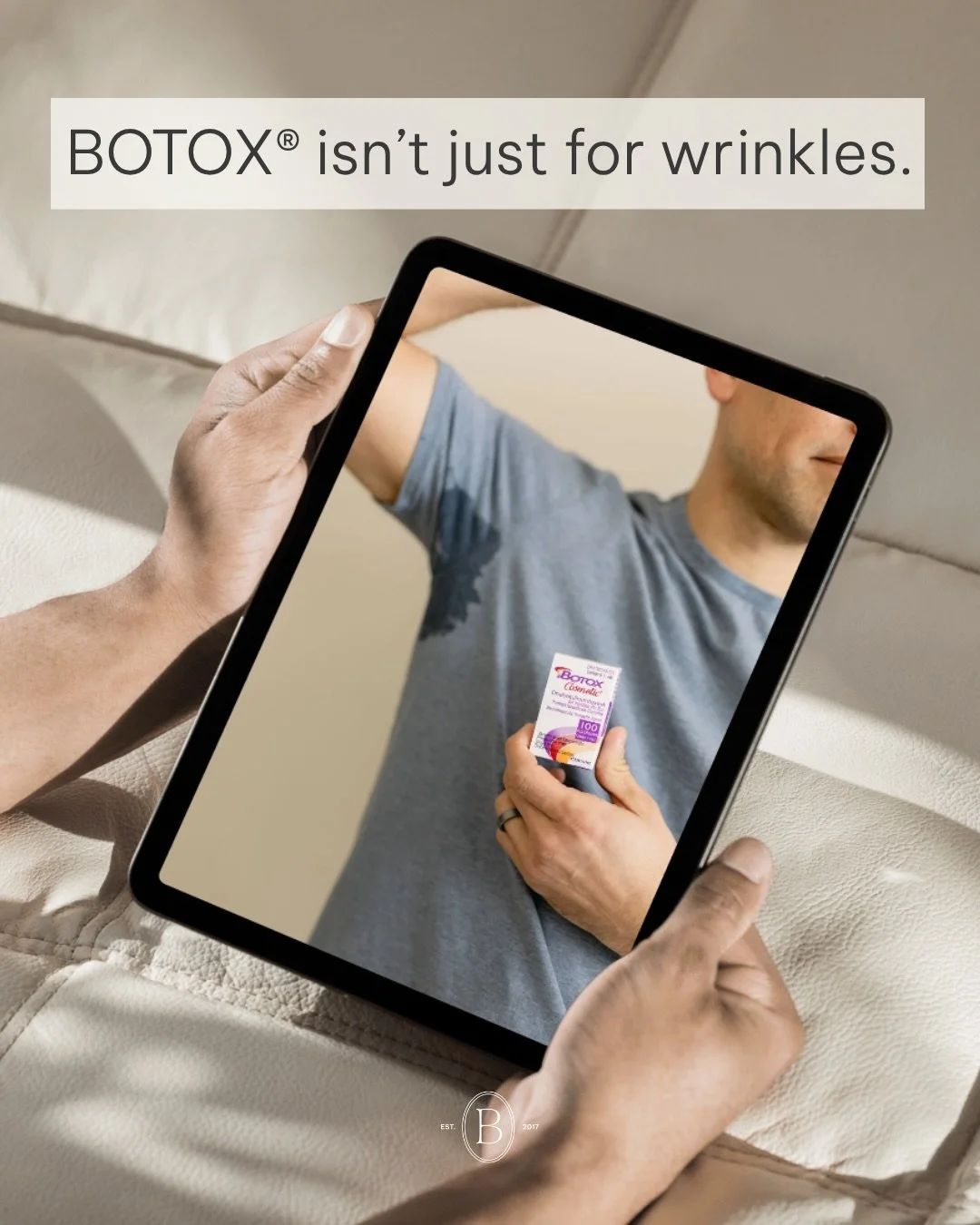 BOTOX&reg; isn&rsquo;t just for wrinkles.

If you&rsquo;ve been sweating through shirts, avoiding hugs, or planning every outfit around your underarms, this one&rsquo;s for you.

Excessive sweating (hyperhidrosis) is a real medical condition.
And it&