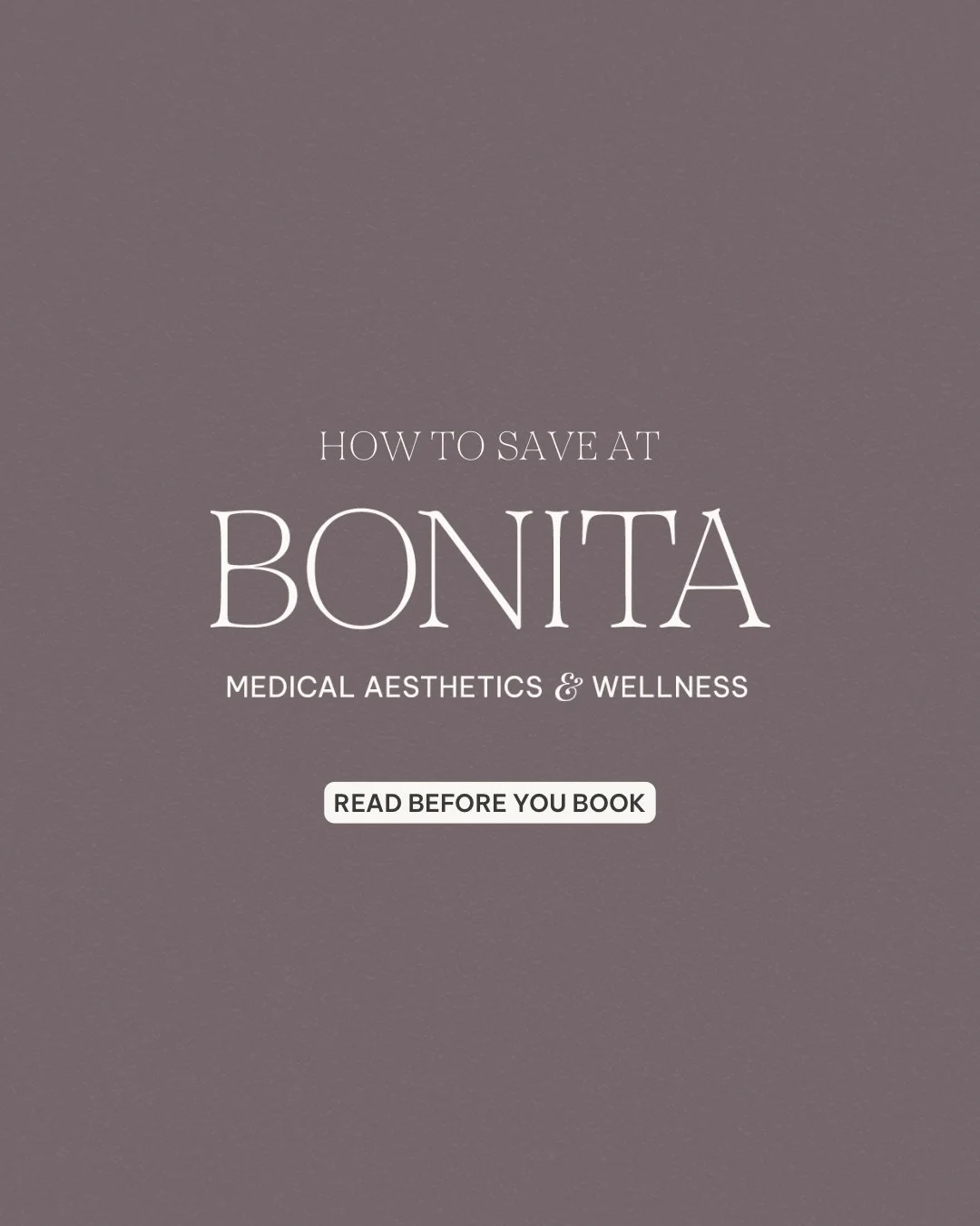 Whether you&rsquo;re already part of the bonita family or sending your bestie our way, here&rsquo;s how to spend less:

	&bull;	refer a friend &rarr; $25 credit (them + you)
	&bull;	leave us a google review &rarr; $25 credit
	&bull;	join a beauty ban