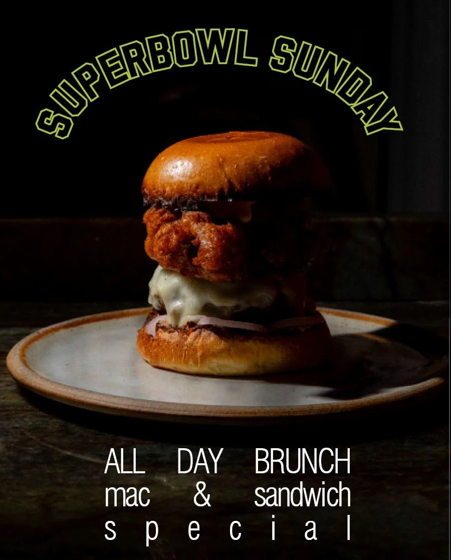 Stop in tomorrow to celebrate Super Bowl Sunday with all day brunch and a few lunch-y specials. Closing at 6pm...because we all know we're only in it for Bad Bunny!