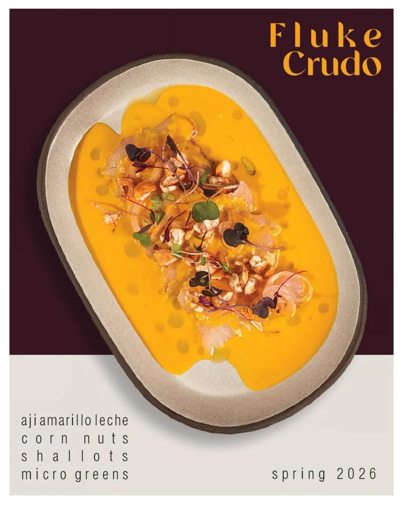 New fluke crudo on the menu for spring! Bright and citrusy with pops of acid and crunch. Sourcing the freshest local fish from @greenpointfish