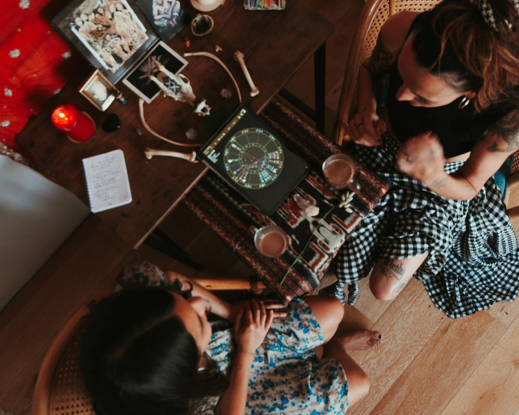 Evolutionary Astrology Reading as part of a tattoo ceremony