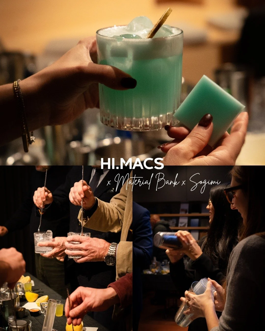 A colourful twist on design inspiration.

Last November in Milan, HIMACS and Material Bank Europe hosted an exclusive mixology workshop at the Sogimi showroom. Each cocktail was infused with creativity and colour, echoing the vibrant tones of HIMACS,