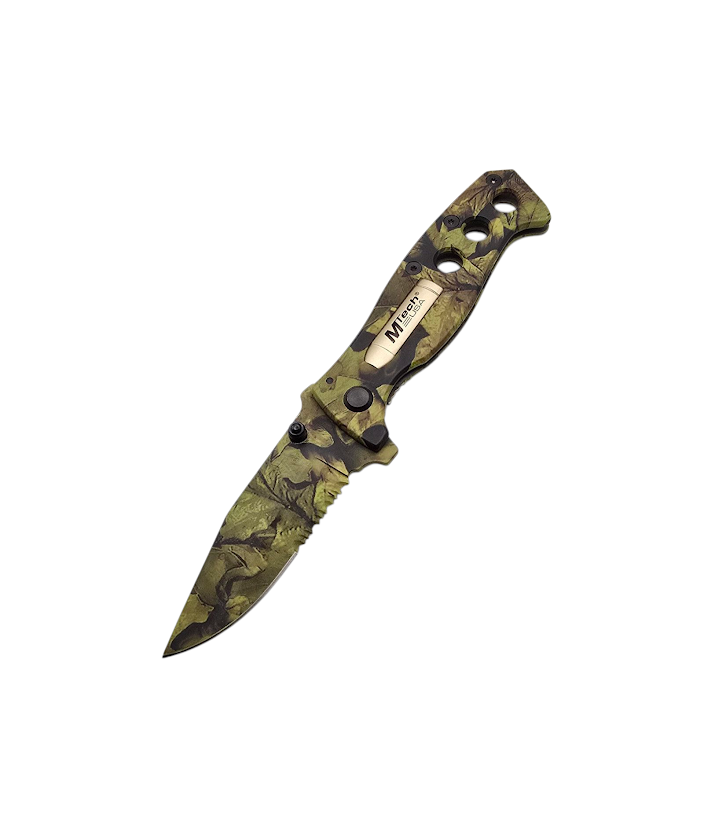 Mtech Camo Green Folding Pocket Knife