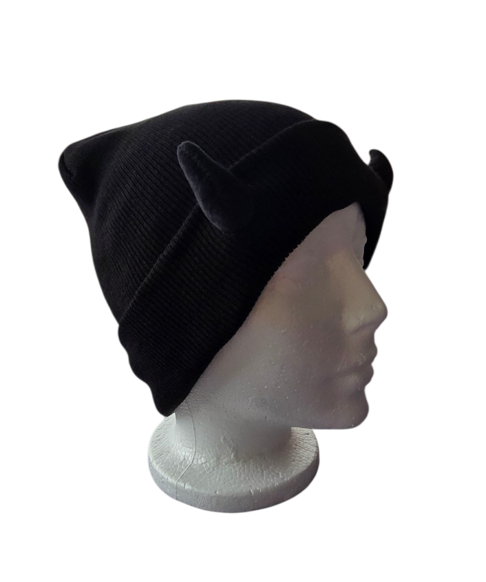 Black Winter /Fall Hat With Horns