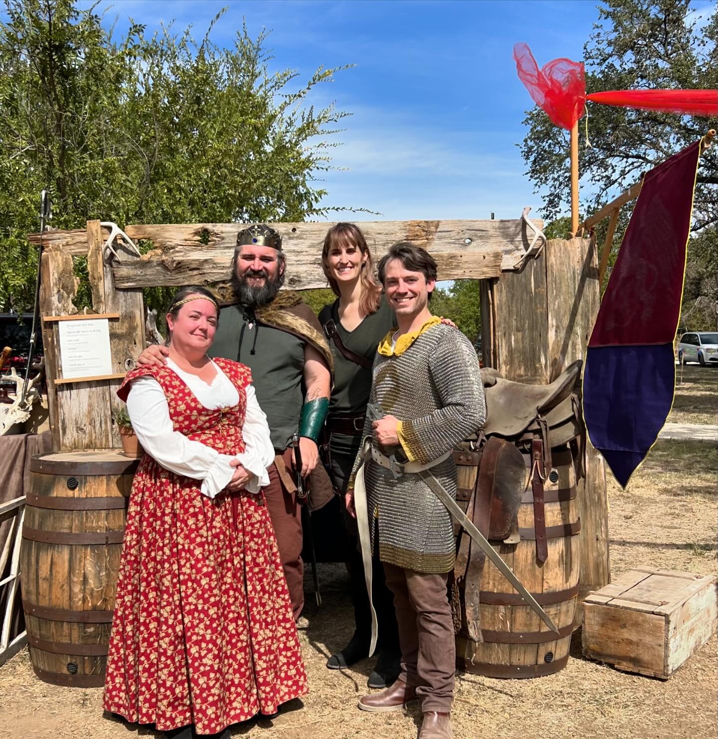 We are back and for two weekends this year ⚔️ 💥🎉🔥🎅🏼 
New Braunfels Renaissance Faire, December 6-8 and 13-15, 2024. Here&rsquo;s our crew, who are you bringing? 
Follow for new exciting updates coming soon!

#newbraunfels #renaissancefair #texas
